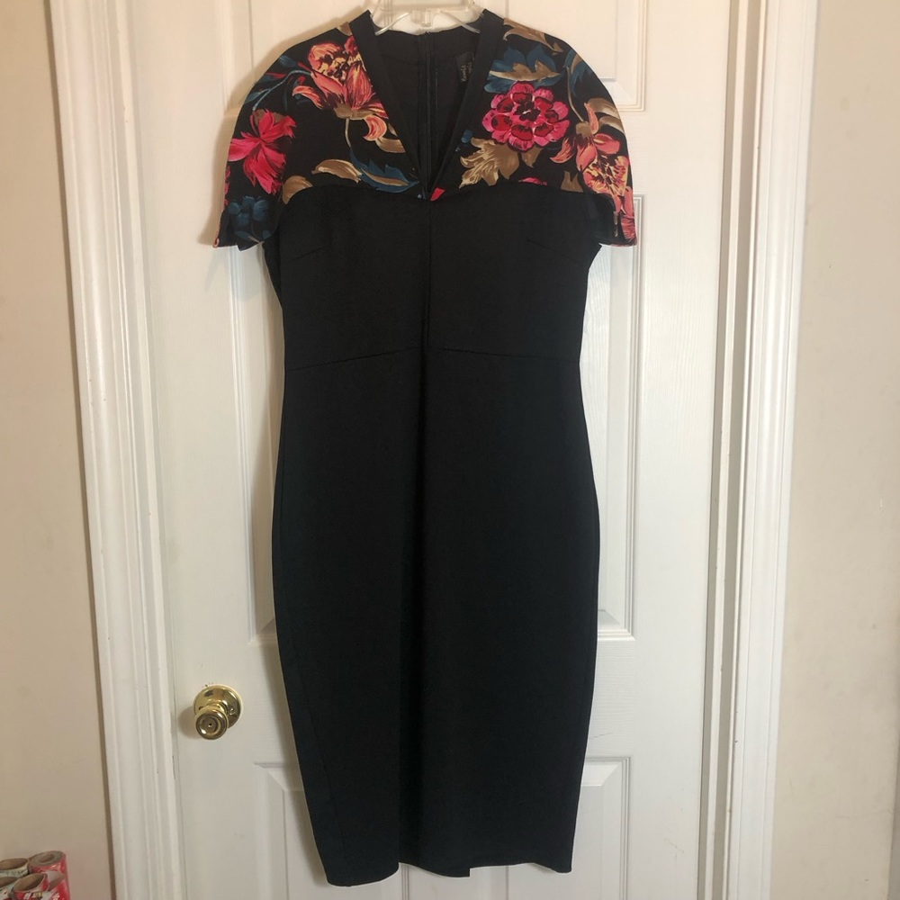 Vfshow Vfemage Sleeveless V-Neck Dress with Cape  Size XL